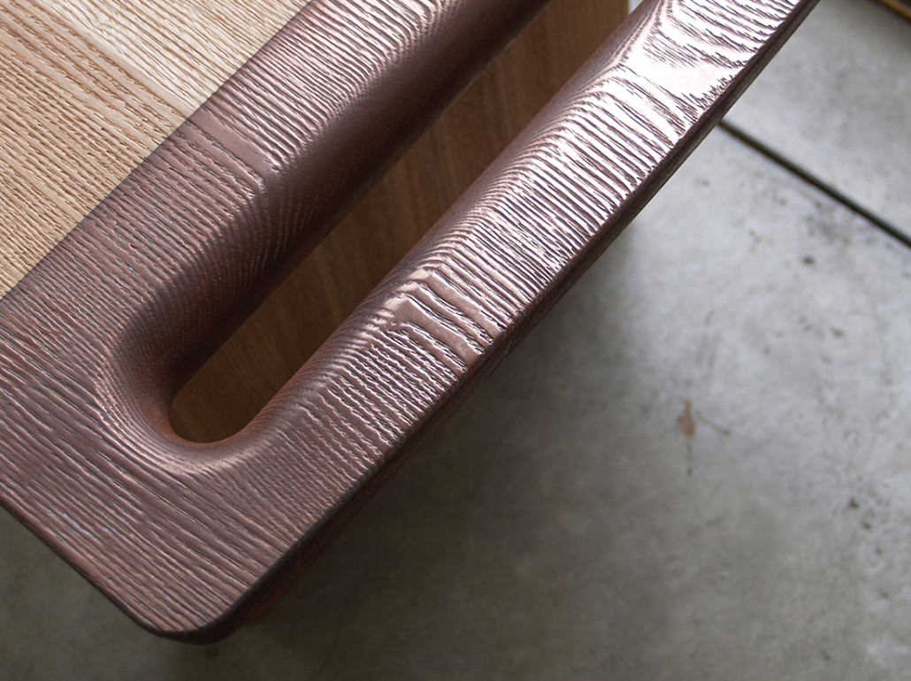 BENCH COVERD WITH METALLIC SKIN